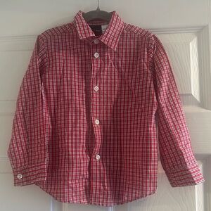 TFW Red Checkered Boys Button-Down Shirt